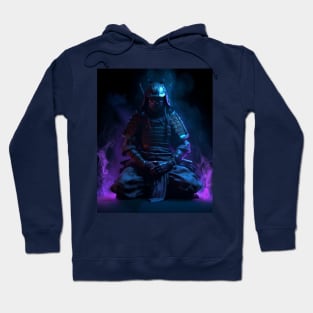 Meditative Flame Samurai Hoodie